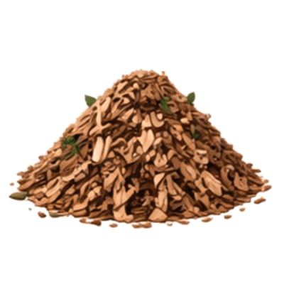 A large sack of mulch.
